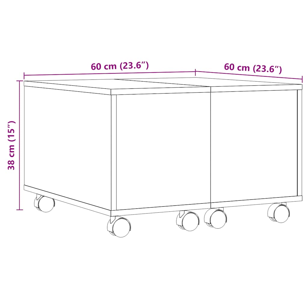 Soffbord Artisan Ek 60x60x38 cm