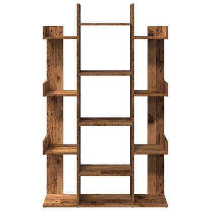 Bokhylla Åldrat Trä 86x25,5x140 cm