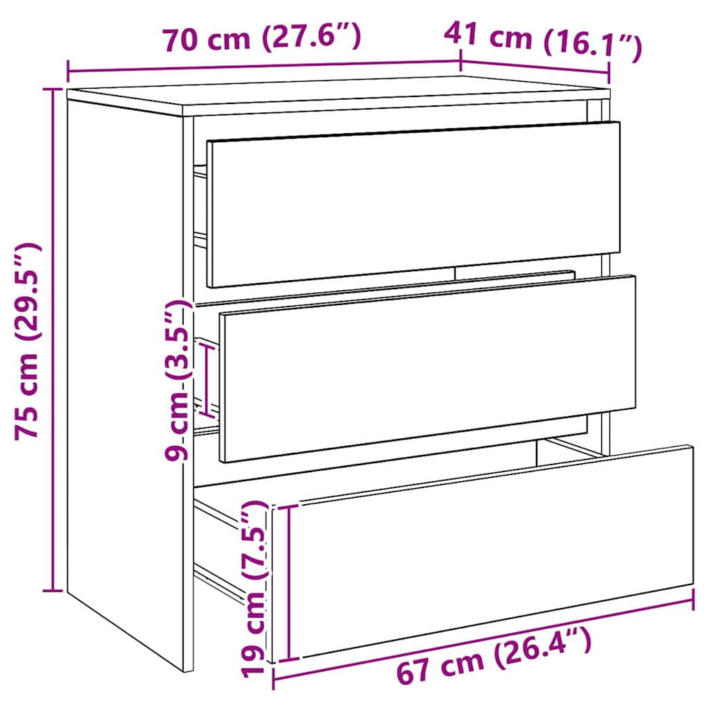 Skänk Artisan Ek 70x41x75 cm