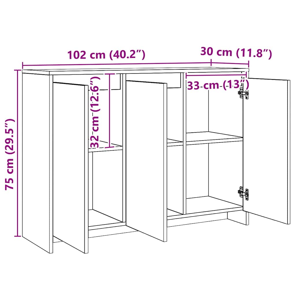 Skänk Artisan Ek 102x33x75 cm