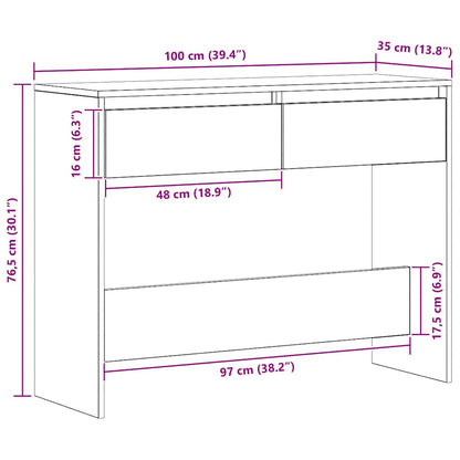 Avlastningsbord Konsollbord Artisan Ek 100x35x76,5 cm