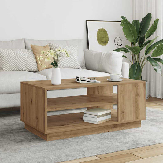 Soffbord artisan ek 102x55x43 cm konstruerat trä