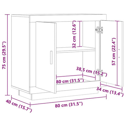 Skänk Brun Ek 80x40x75 cm