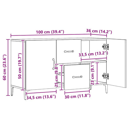 Skänk Artisan Ek 100x36x60 cm