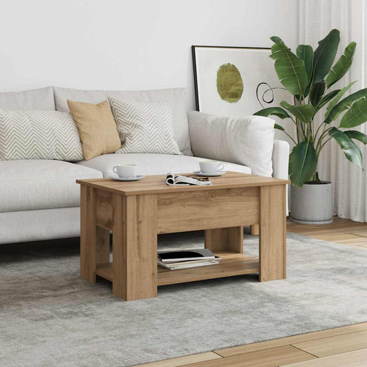 Soffbord hantverksmässig ek 79x49x41 cm konstruerat trä