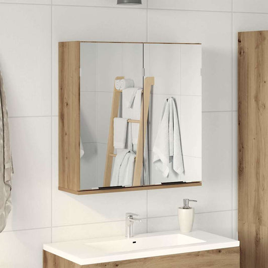 Badrumsspegel Spegelskåp Ek 64x20x66,5 cm