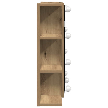 Badrumsspegel Spegelskåp LED Artisan Ek 70x16,5x60 cm