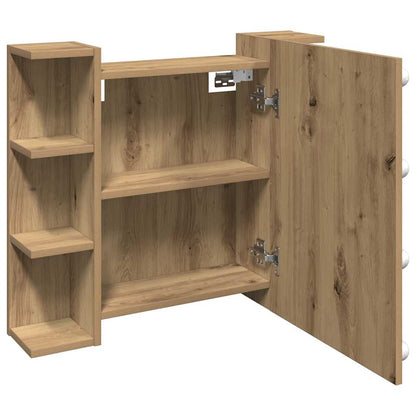 Badrumsspegel Spegelskåp LED Artisan Ek 70x16,5x60 cm