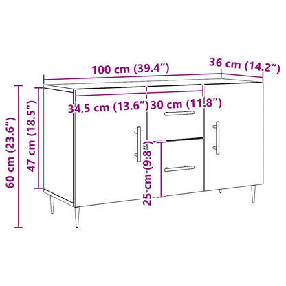 Skänk Artisan Ek 100x36x60 cm