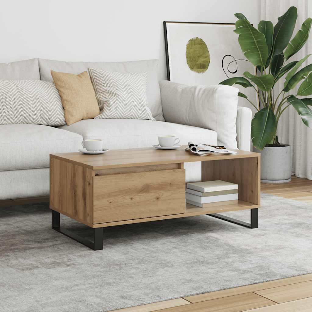 Soffbord artisan ek 90x50x36,5 cm konstruerat trä