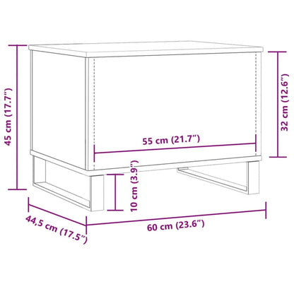 Soffbord artisan ek 60x44,5x45 cm konstruerat trä