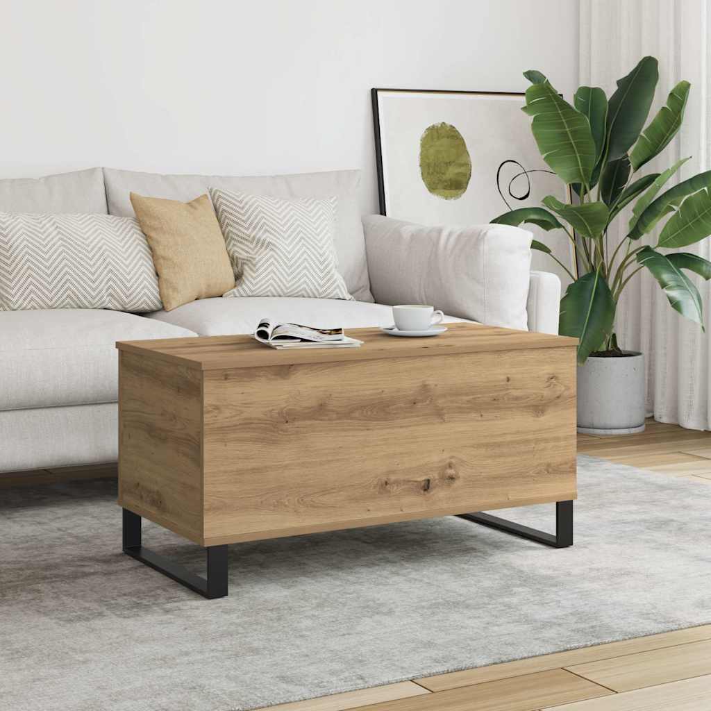 Soffbord artisan ek 90x44,5x45 cm konstruerat trä