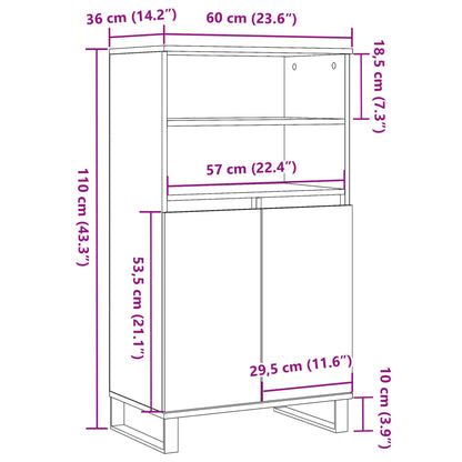 Skåp Artisan Ek 60x36x110 cm