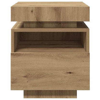 Sängbord Nattduksbord Artisan Ek med LED-belysning 40x39x48,5 cm