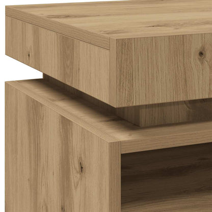 Sängbord Nattduksbord Artisan Ek med LED-belysning 40x39x48,5 cm