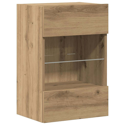 Nástenné skrinky s LED osvetlením pre TV 2 st artisan ek 40x30x60,5 cm
