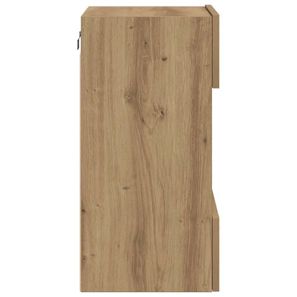 Nástenné skrinky s LED osvetlením pre TV 2 st artisan ek 40x30x60,5 cm