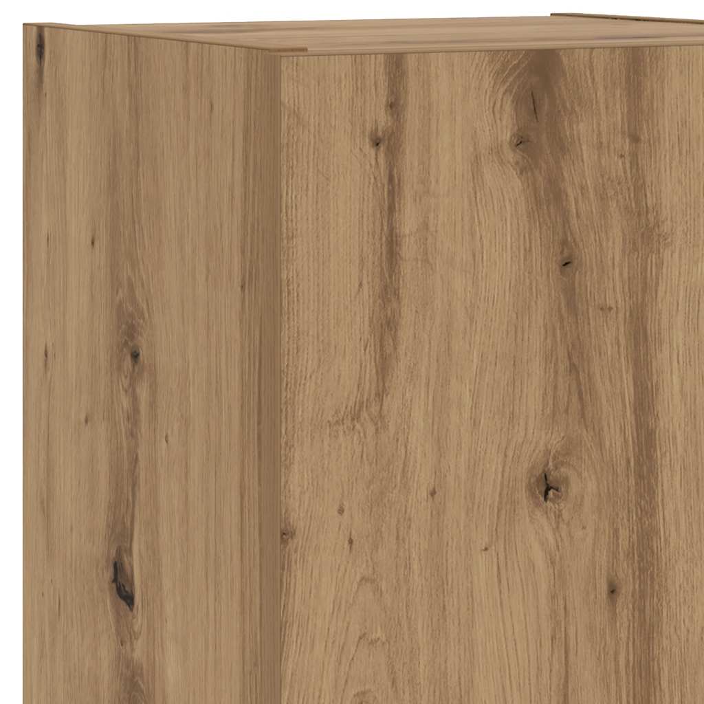 Soffbord med LED ek 50x49x40 cm