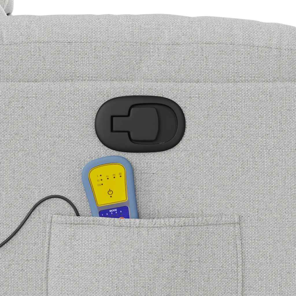 Elektrisk Massagefåtölj Ljusgrå tyg