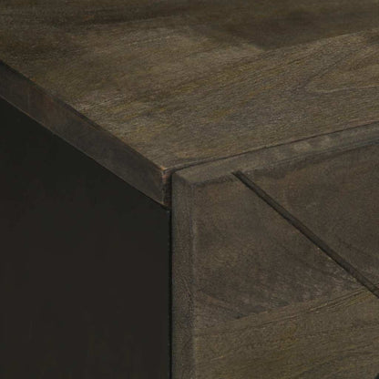 Sängbord 2 st svart 40x33x46 cm massivt mangoträ