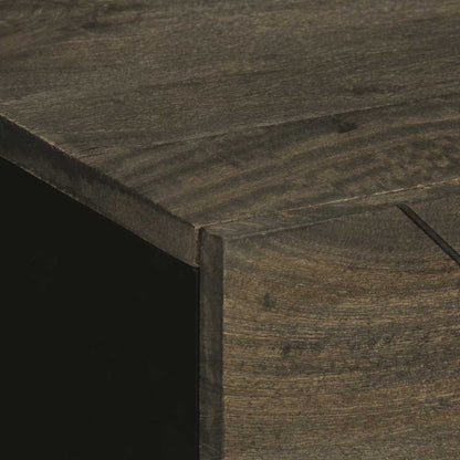 Sängbord svart 50x33x62 cm massivt mangoträ