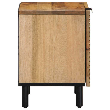 Sängbord 2 st brun 40x33x46 cm mango i massivt trä