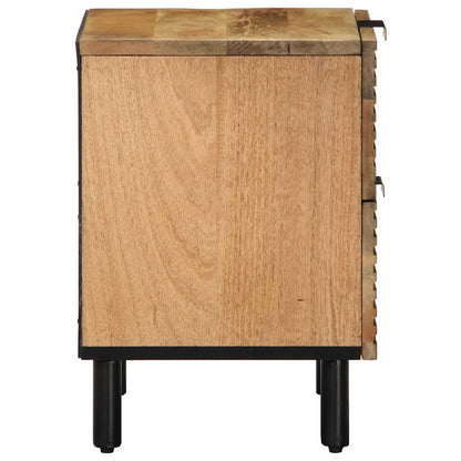 Sängbord 2 st brun 40x33x46 cm mango i massivt trä