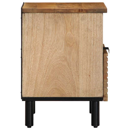 Sängbord 2 st brun 40x33x46 cm mango i massivt trä
