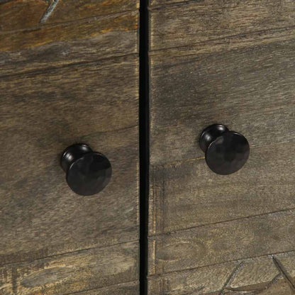 Soffbord Grå ljusgrått 80x50x40 cm massivt Trä mango