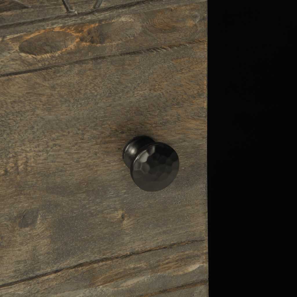 Soffbord Grå ljusgrått 100x54x40 cm mango massivt trä