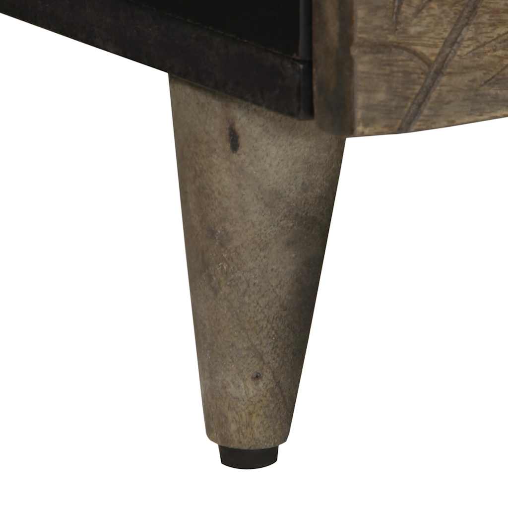 Soffbord Grå ljusgrått 80x54x40 cm massivt Trä mango