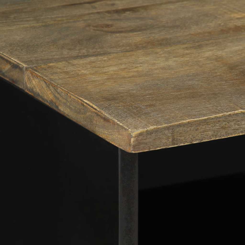 TV-Möbel Svart TV-Bänk 80x33x46 cm massivt mangoträ