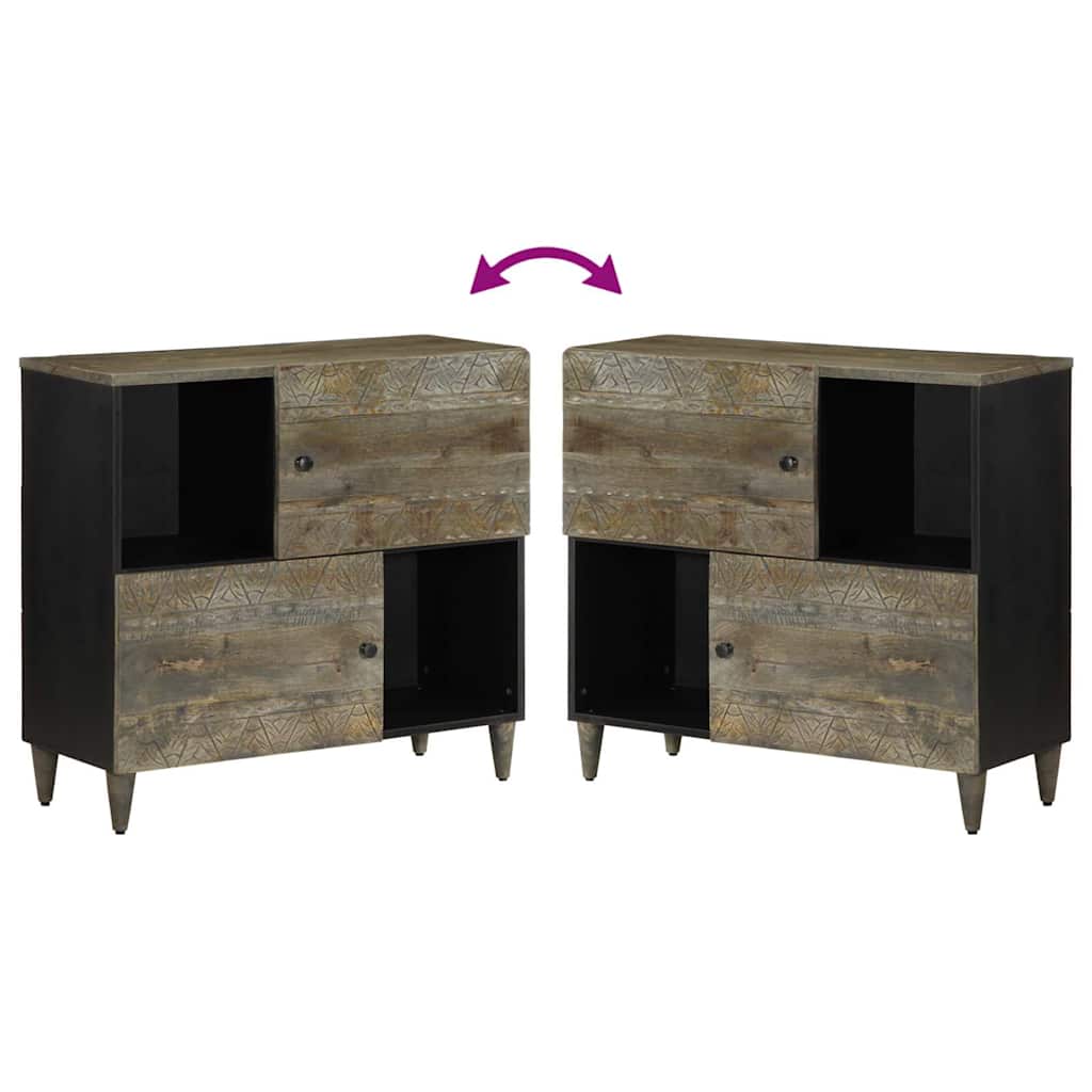 Skänk Trä 80x33x75 cm mango i massivt trä