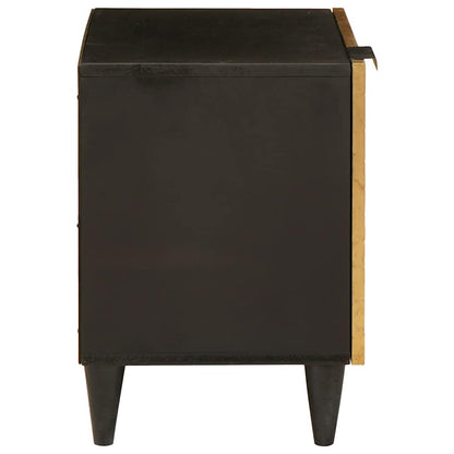 Sängbord 2 pcs Svart och Guld 40 x 33.5 x 46 cm