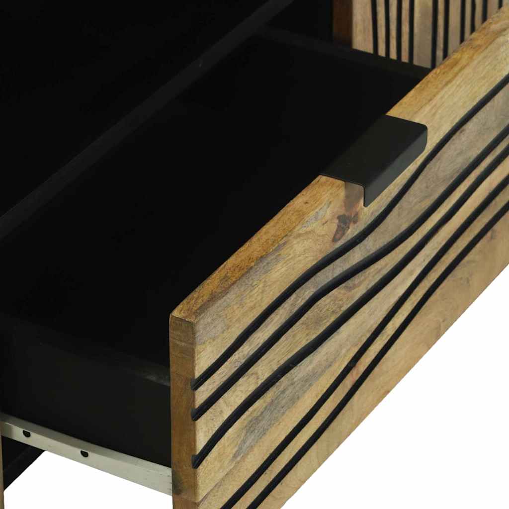 TV-Möbel Trä TV-Bänk med låda Brun 105 x 33 x 46 cm massivt mangoträ