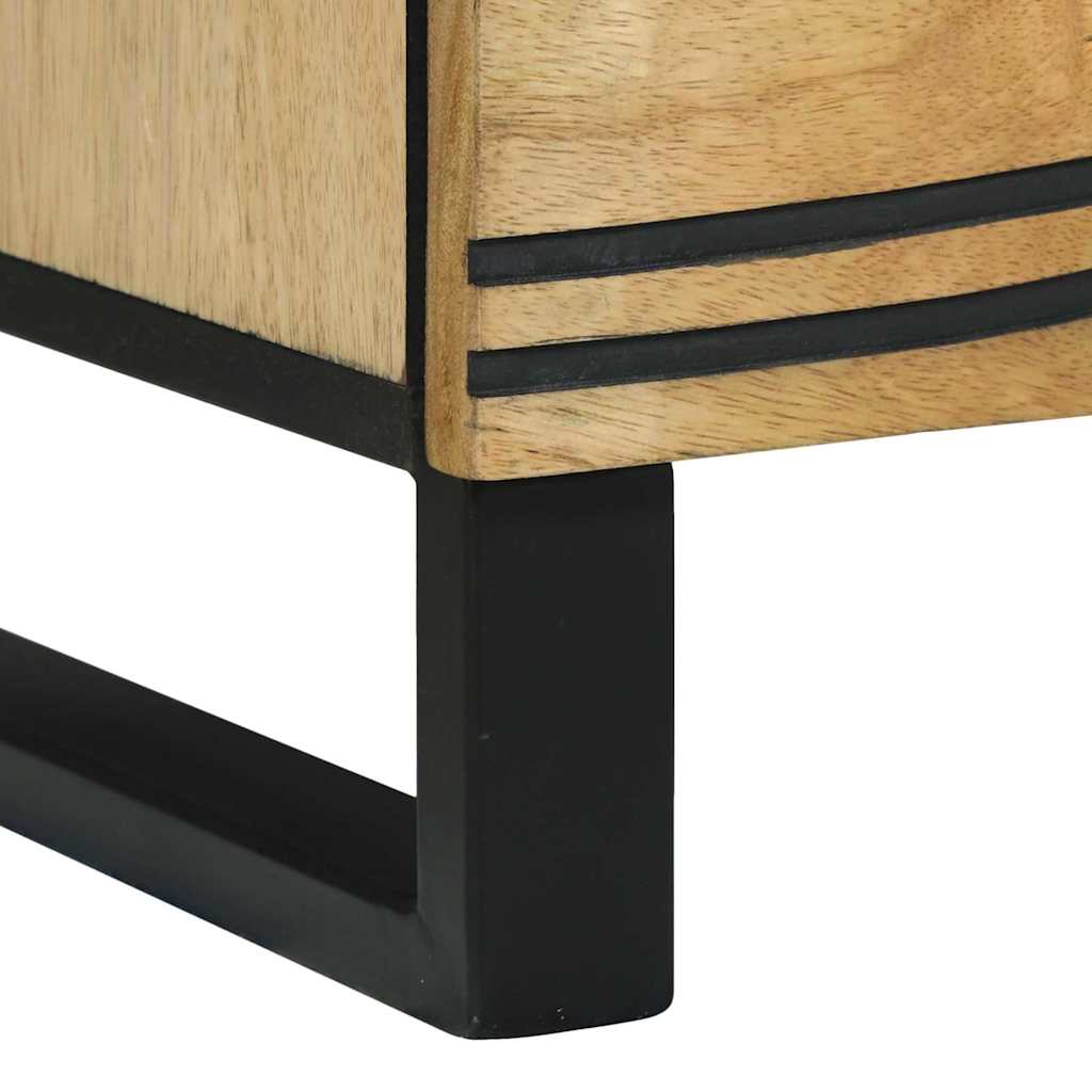 TV-Möbel Trä TV-Bänk med låda Brun 100 x 33 x 46 cm massivt mangoträ