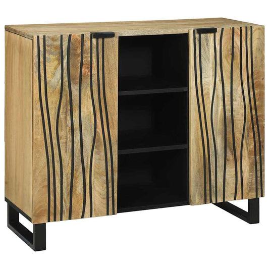 Skåp Brun 90 x 33 x 75 cm massivt mangoträ