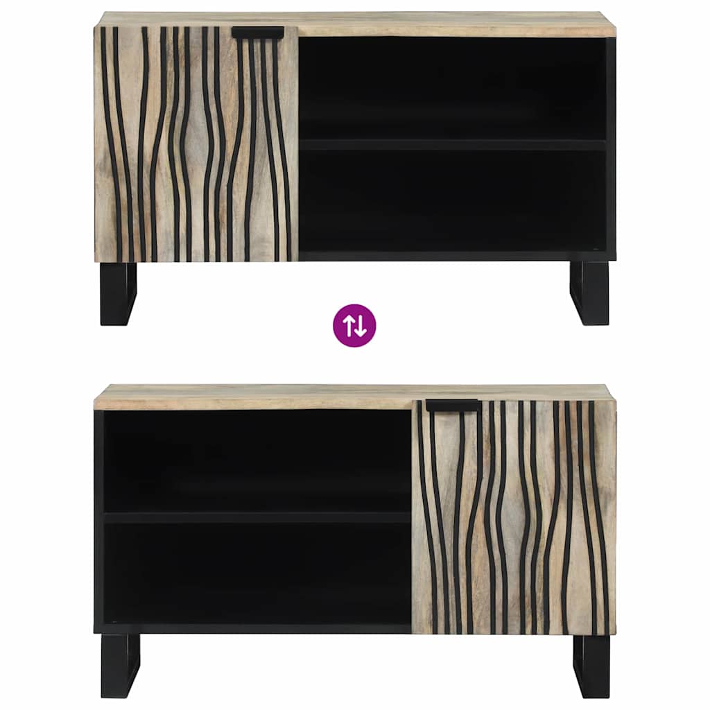 Skåp Vit och Svart 80 x 33 x 46 cm