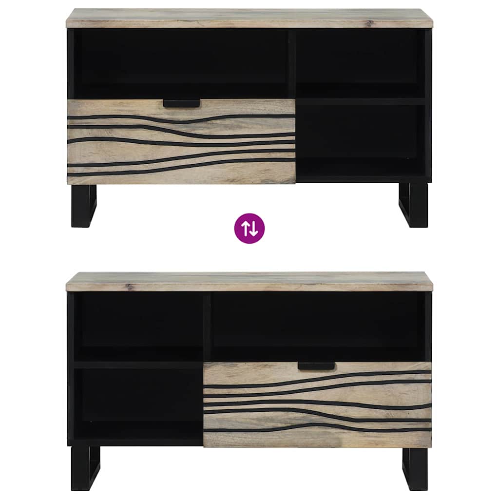 Skåp Vit och Svart 80 x 33 x 46 cm