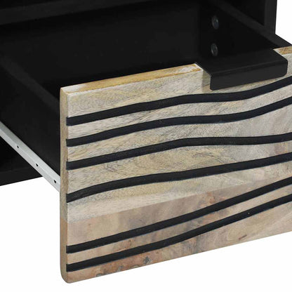 Medielagringsskåp och hyllor Vit och svart 100 x 33 x 46 cm