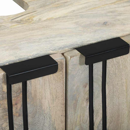 Diskbänksskåp med hylla med dörr Brun och svart 62 x 33 x 58 cm