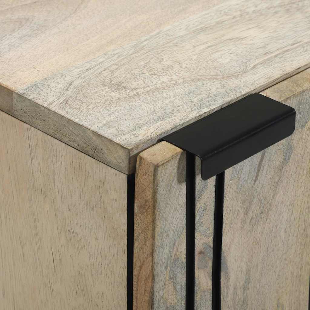 Skåp Vit 40 x 33 x 75 cm massivt mangoträ