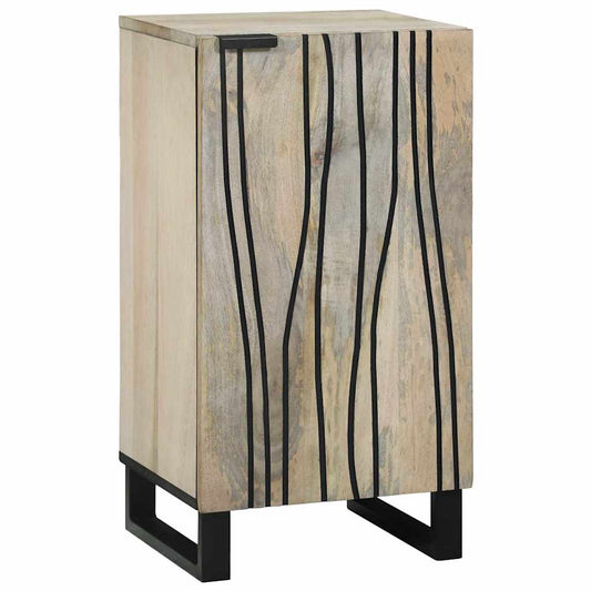 Skåp Vit 40 x 33 x 75 cm massivt mangoträ