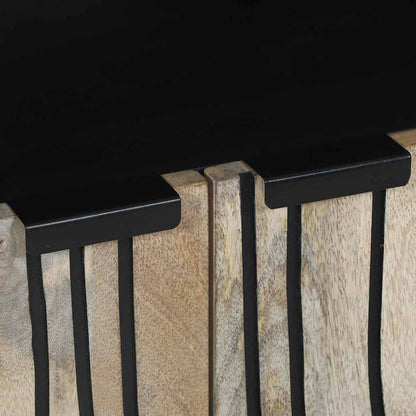 Medielagringsskåp och hyllor Vit och svart 60 x 33 x 75 cm