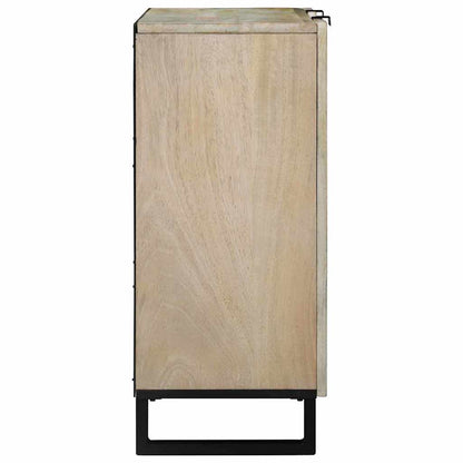 Skåp Vit 90 x 33 x 75 cm massivt mangoträ