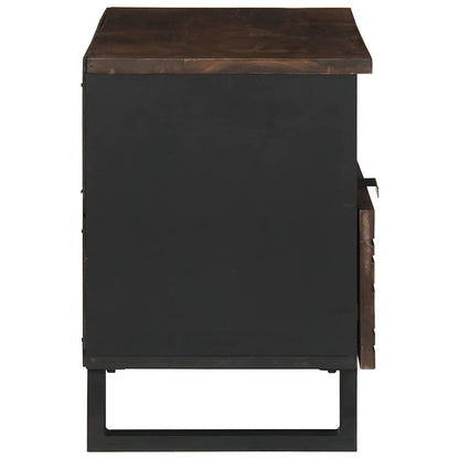 TV-Möbel Trä TV-Skåp med låda Brun 80 x 33 x 46 cm massivt mangoträ