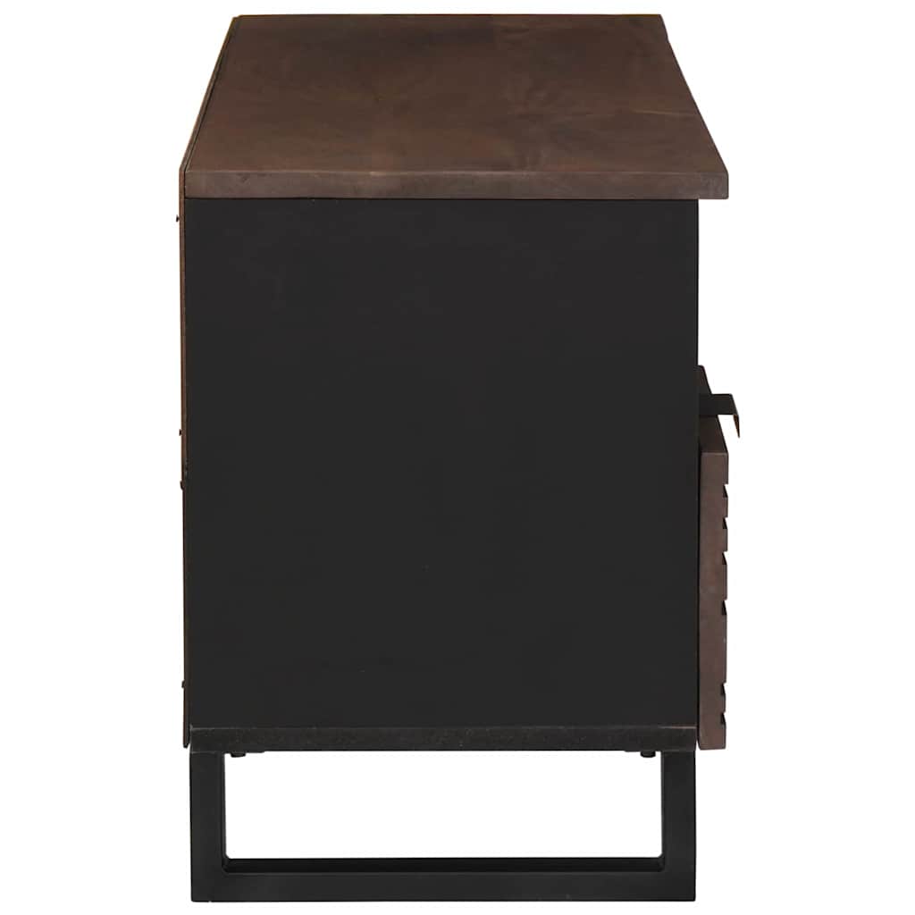 TV-Möbel Trä TV-Bänk med låda Brun 100 x 33 x 46 cm massivt mangoträ