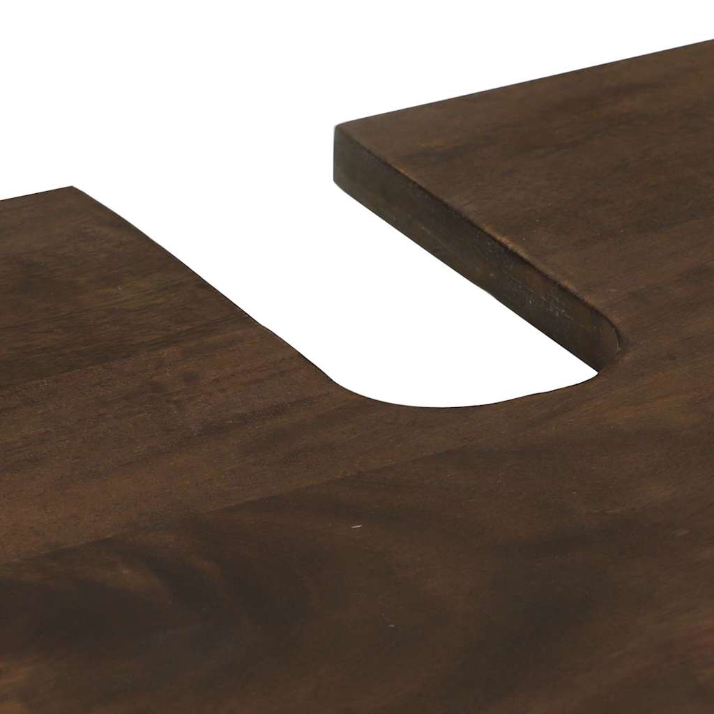 Tvättställsskåp Brun och svart 62 x 33 x 58 cm Massivt Mangoträ