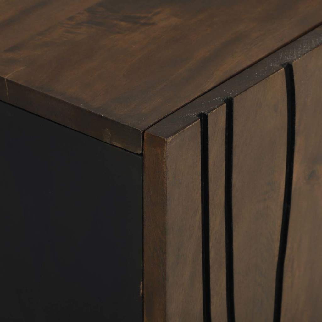 Tvättställsskåp Brun och svart 62 x 33 x 58 cm Massivt Mangoträ