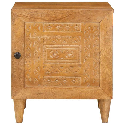 Sängbord 2 pcs Ljusbrun 40 x 33 x 46 cm massivt mangoträ